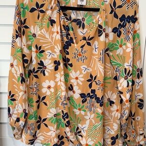 CAbi Multicolor Floral Blouse